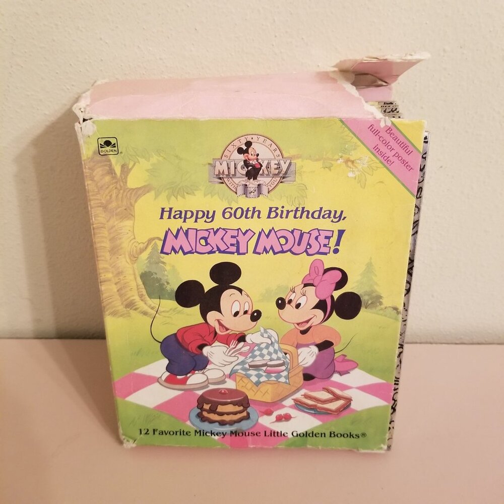 Happy 60th Birthday Mickey Mouse 11 Little Golden‎ Book Lot